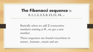 Fibonacci sequence | PPT