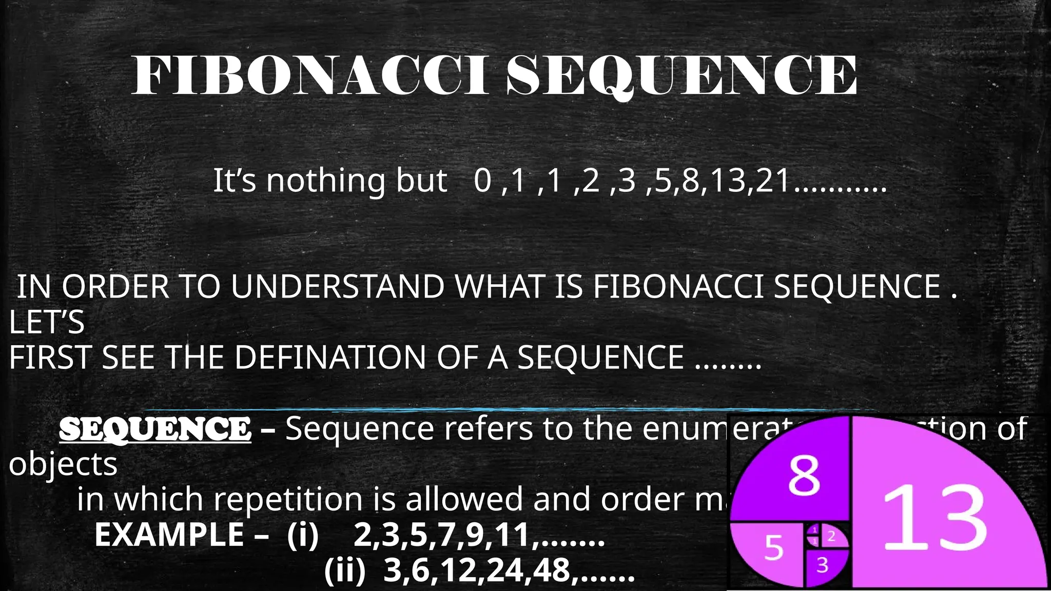 FIBONACCI SEQUENCE MATHS Exb-1.pptxiiiii | PPT