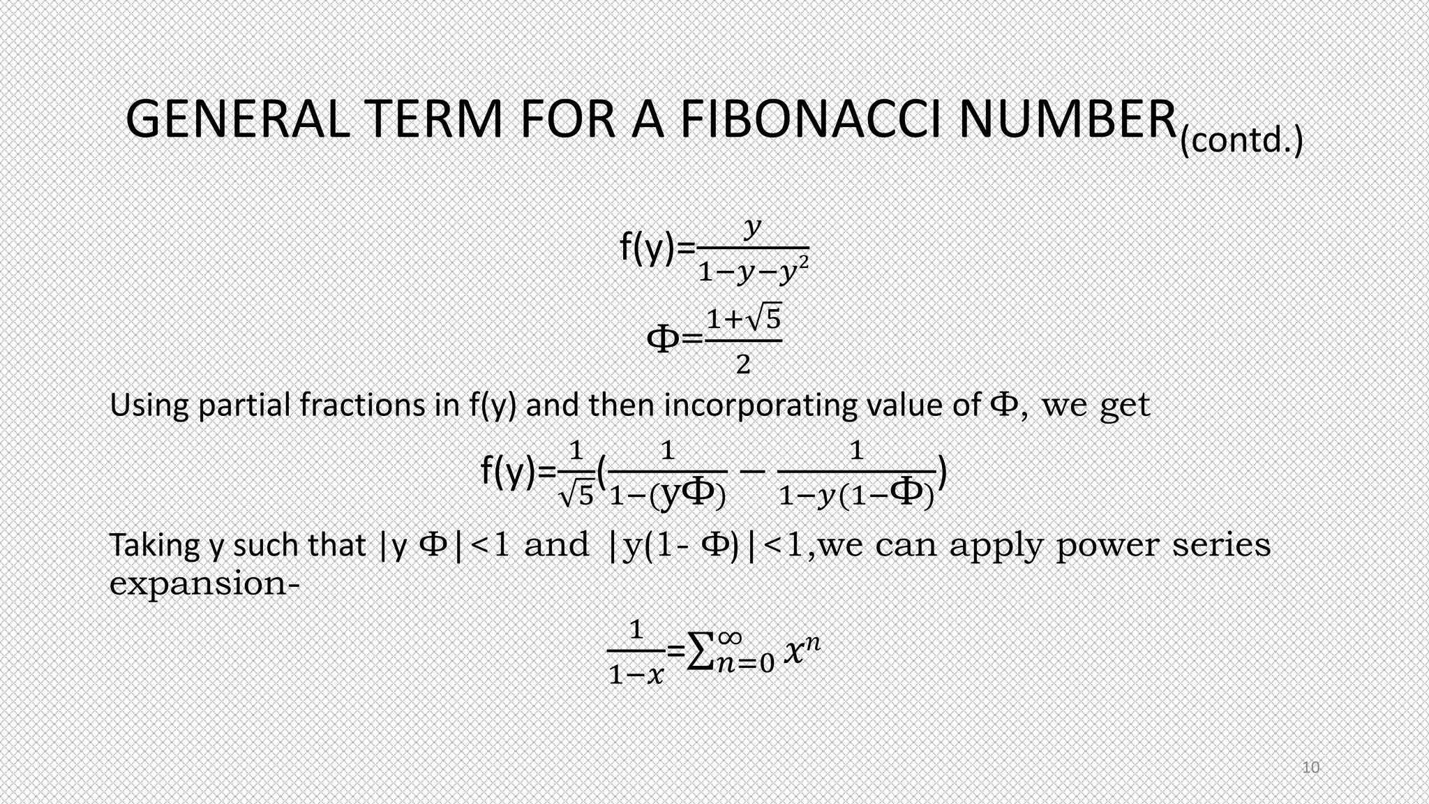 Fibonacci series | PPTX | Physics | Science