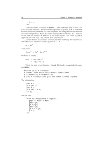 Fibonacci using matlab | PDF