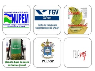 Etanol à base de casca
   de fruta e jornal
 