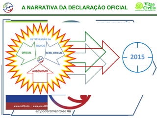 A NARRATIVA DA DECLARAÇÃO OFICIAL
 