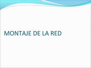 MONTAJE DE LA RED
 