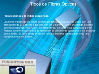 Tipos de Fibras Ópticas

Fibra Multimodo de índice escalonado.

Las fibras multimodo de índice escalonado fabricadas a bas...