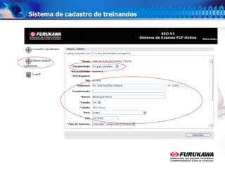 12
Sistema de cadastro de treinandos
 
