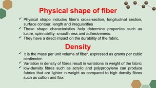 Fibre properties, mechanism, types, explanation | PPT