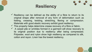 Resilience In Material Science Fibre properties, mechanism, types, explanation | PPT