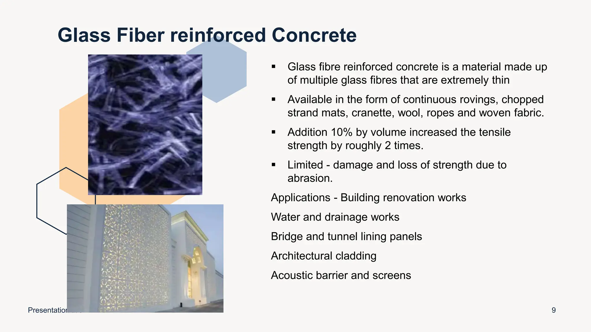 View of FIBRE REINFORCED CONCRETE civil engineering applications and types of ...