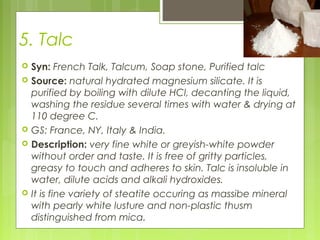 Talc Description Fibers of Natural Origin | PPT