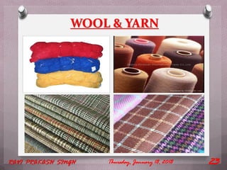WOOL & YARN
Thursday, January 18, 2018RAVI PRAKASH SINGH 23
 
