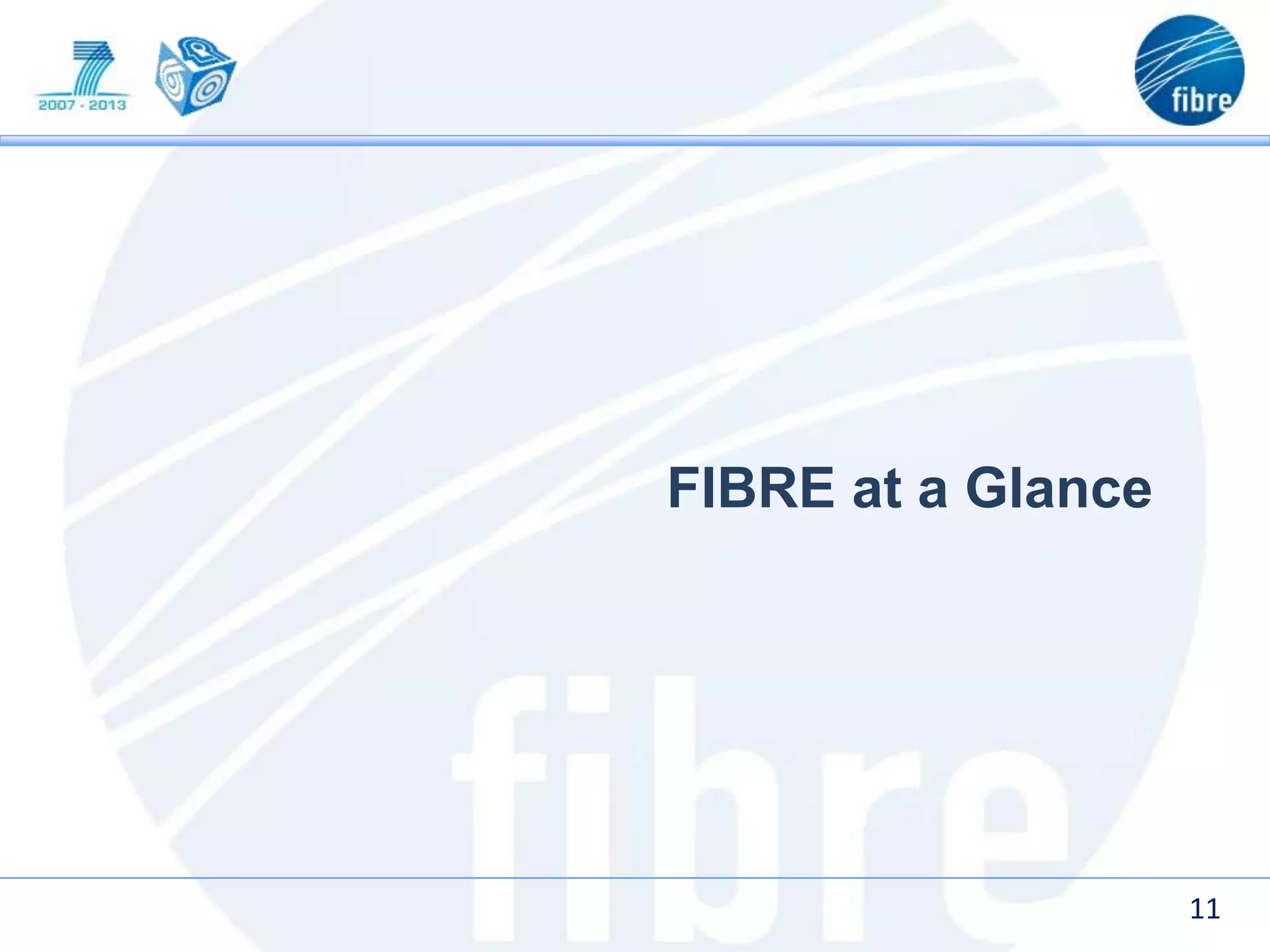 11
FIBRE at a Glance
 