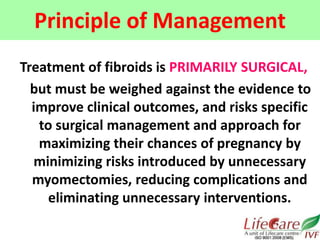Great Tips of Managing FIBROIDS with INFERTILITY, Dr. Sharda Jain | PPTX