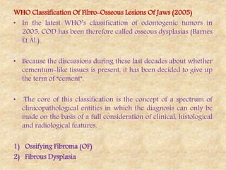 Fibro osseous lesions | PPTX
