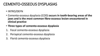Fibro-osseous Lesions oral pathology notes | PDF
