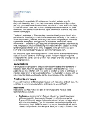 Fibromyalgia Syndrome  Fms