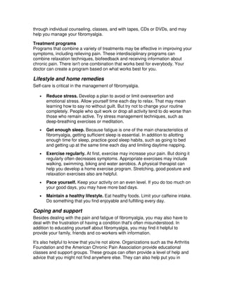 Fibromyalgia Syndrome  Fms