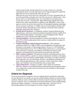 Fibromyalgia Syndrome  Fms