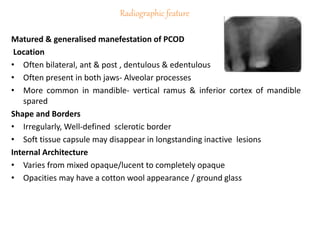 Pcod Pn Radiograph Fibroosseous lesions | PPTX