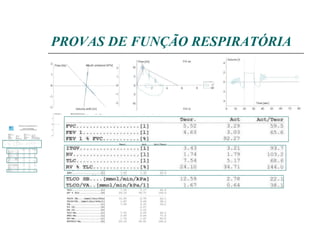 PROVAS DE FUNÇÃO RESPIRATÓRIA 