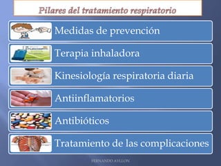 PRUEBA DEL SUDORLa determinación cuantitativa de electrolitos en secreción sudoral continua siendo las mas importante para confirmar o descartar FQ.Dos métodos cuantitativos aprobados: 	Gibson y Cooke  y el de Pesor Sweat Chek Miden la conductibilidad eléctrica de los iones del sudor.Valores de referencia:- normales: inferiores a 40mmol/l	- intermedios o dudosos: 40-60mmol/l	- Patológicos: superiores a 60mmol/lAlgunos datos evidencian que en menores de 3 meses, una concentración mayor de 40mmol/l es altamente sugestiva de diagnostico FQ.FERNANDO AYLLON