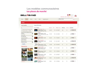 Les modèles communautaires
Le mobil
L    bil




                   Les réseaux mobiles favorisent
                       ...