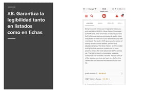 #8. Garantiza la
legibilidad tanto
en listados
como en ﬁchas
 