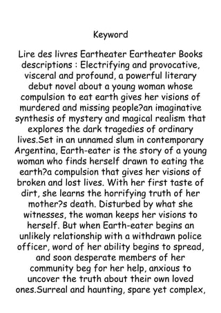 [ FICAR ONLINE) Eartheater | PDF