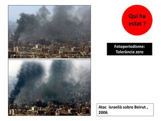 Atac israelià sobre Beirut ,
2006
Fotoperiodisme:
Tolerància zero
Qui ha
estat ?
 