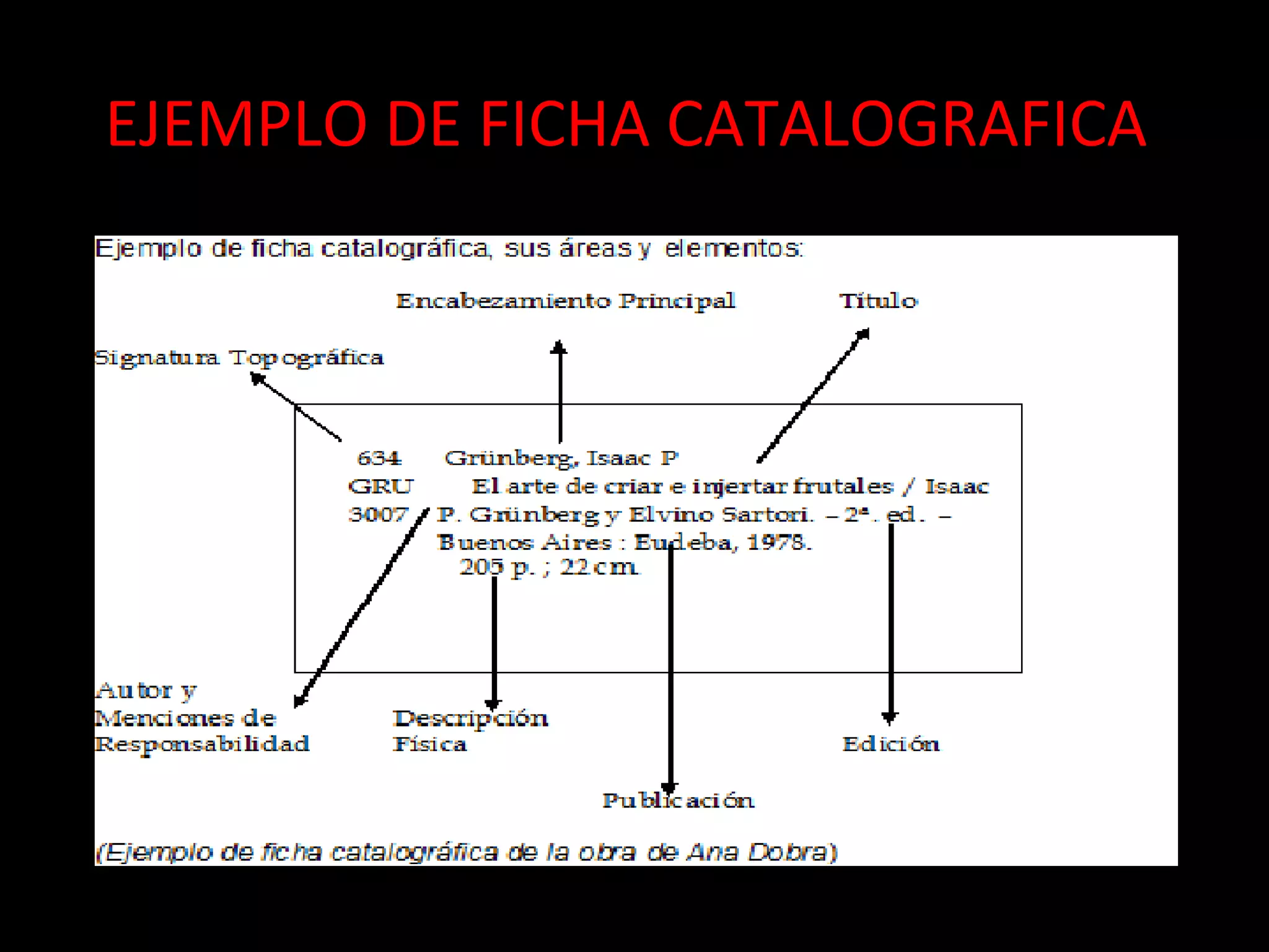 EJEMPLO DE FICHA CATALOGRAFICA