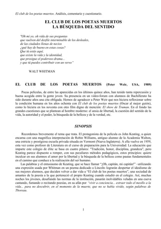 El Club de Los Poetas Muertos (Spanish Edition)