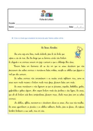 Ficha De Leitura