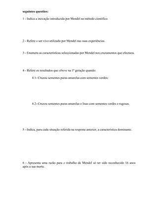 Ficha De Trab Mendel