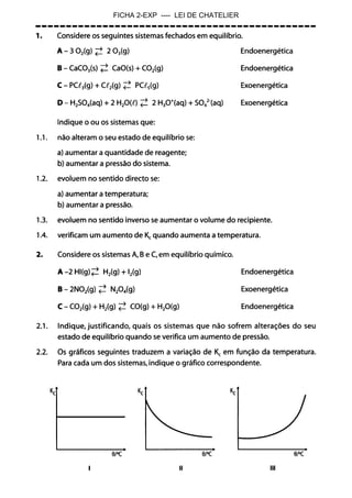FICHA 2-EXP ---- LEI DE CHATELIER
 