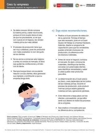 CRECEMYPE - Planes de negocio: ropa de bebe