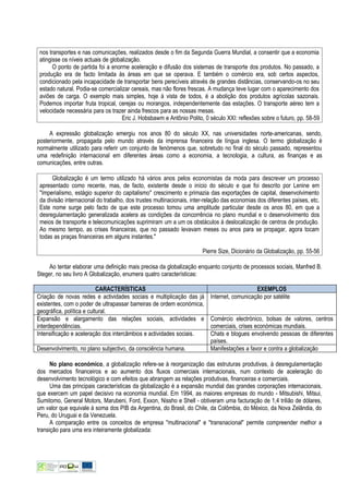 Ficha Informativa   GlobalizaçãO 2