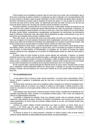Ficha Informativa   GlobalizaçãO 2