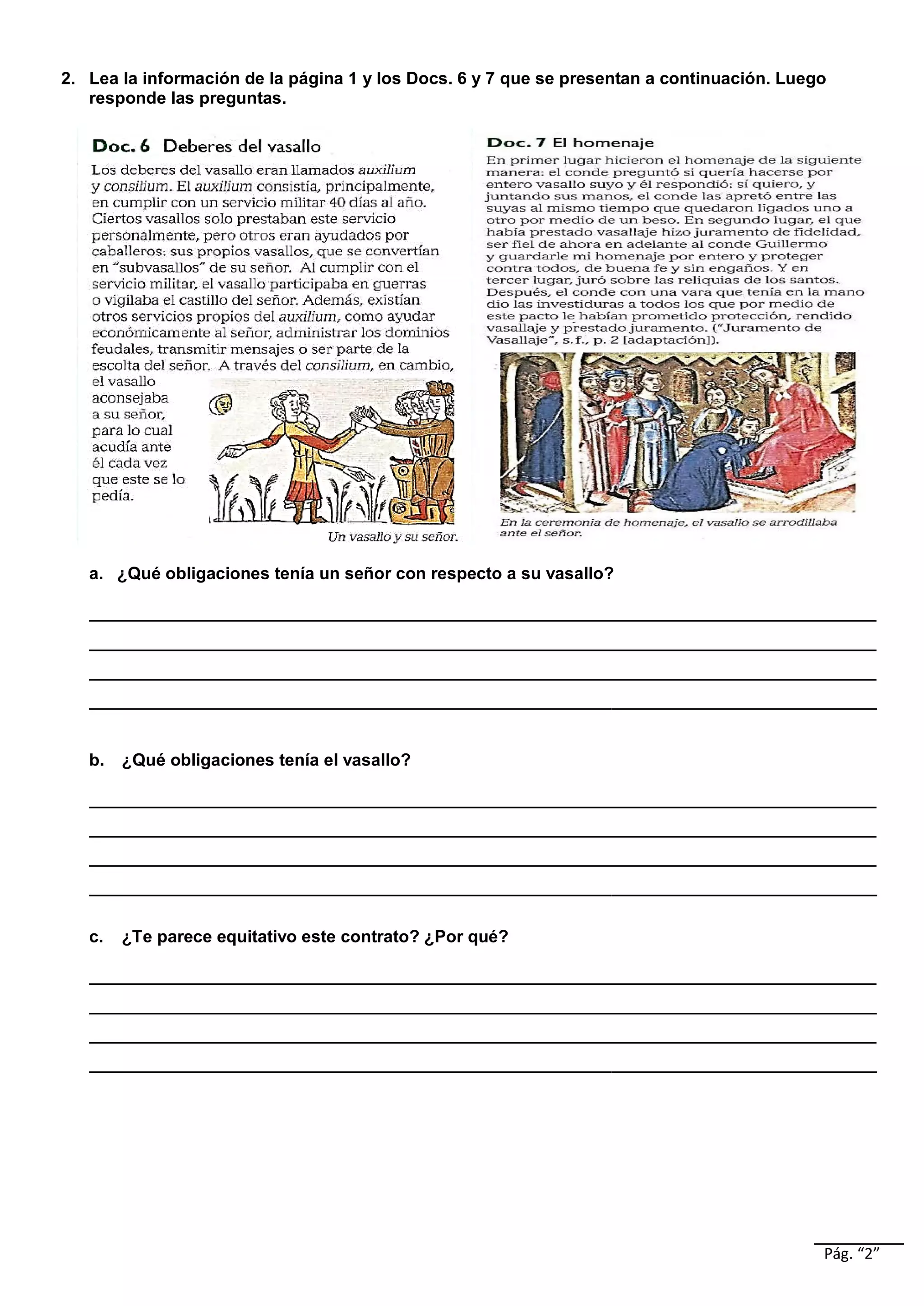 Ficha 2 de segundo grado de secundaria | PDF