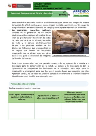 Ficha autoaprendizaje ciclo vi ciencia y tecnologia semana 3 | DOCX