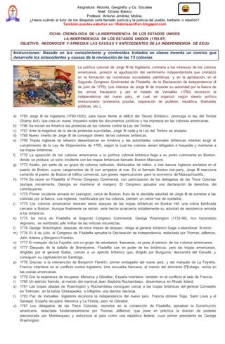 Hojas De Trabajo De Historia De Estados Unidos En Formato Pdf Los