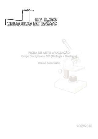 FICHA DE AUTO-AVALIAÇÃO
Grupo Disciplinar – 520 (Biologia e Geologia)

             Ensino Secundário




                                            2009/2010
 