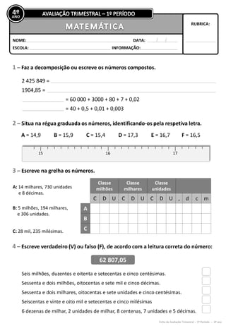 Ficha de Avaliação Trimestral - 1º Período - 4º ano MAT_I.pdf