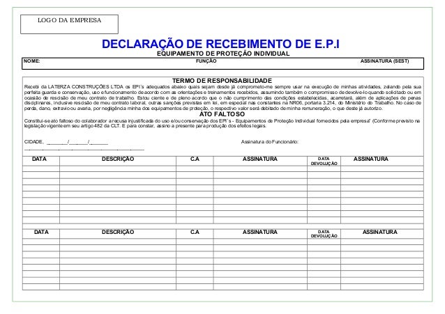 DeclaraÃ§Ã£o De Entrega Epi  Soalan bt