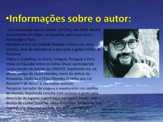 Título da  obra: “História de uma gaivota e do gato que a ensinou a voar”