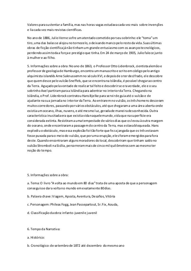 Ficha De Leitura A Volta Ao Mundo Em 80 Dias
