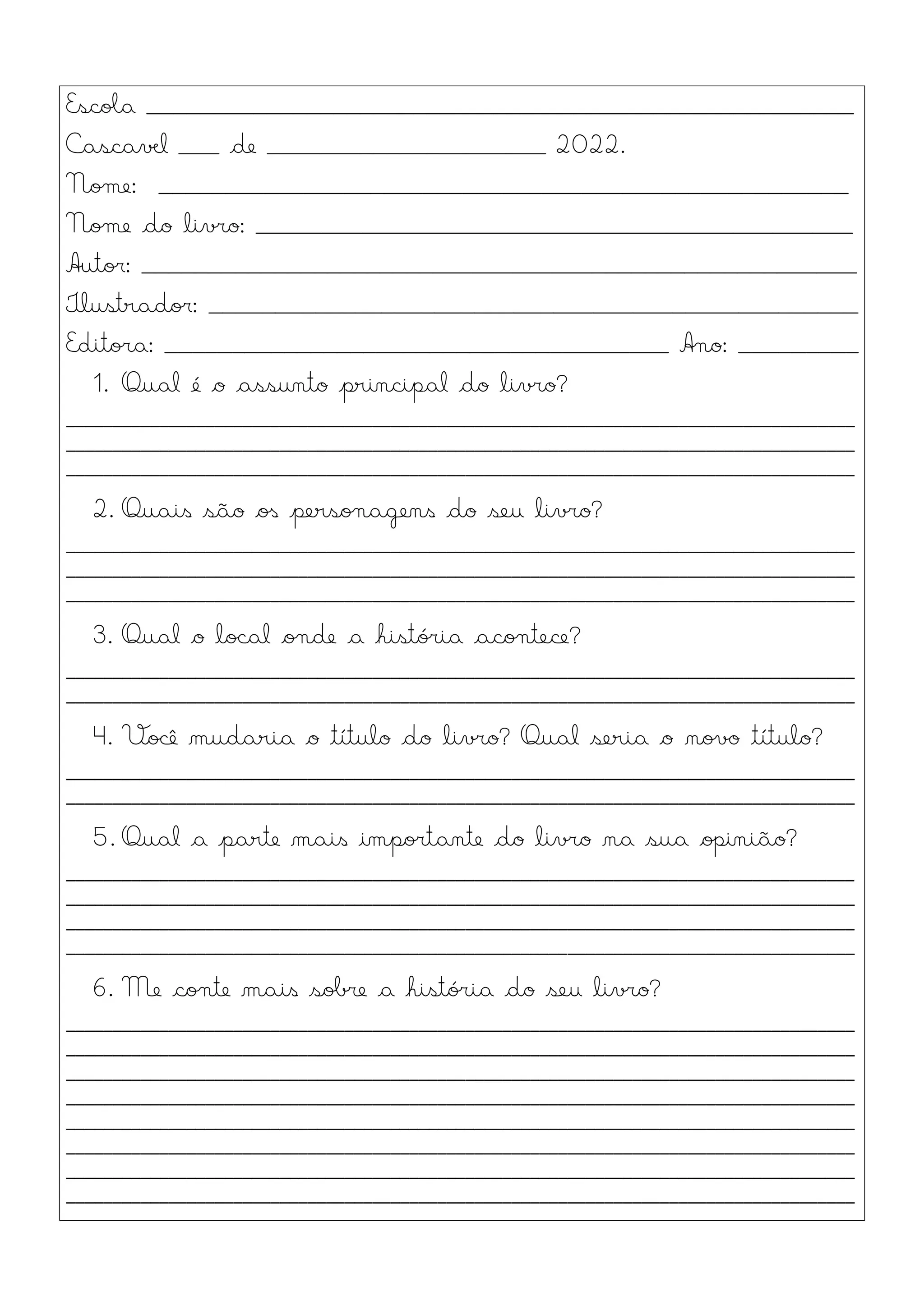 Ficha De Leitura Profª Vilmair Pdf Ficha De Leitura Profª Vilmair Pdf