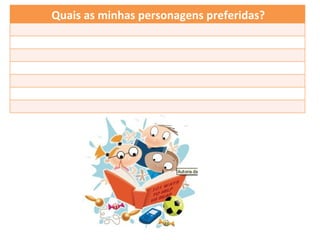 Quais as minhas personagens preferidas? 