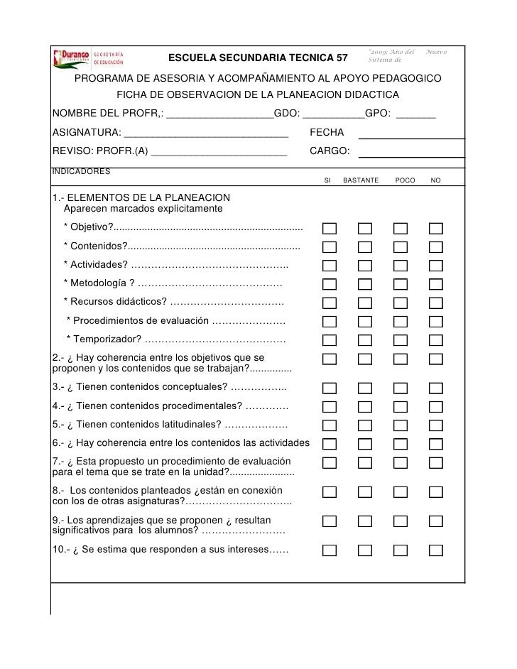 Ficha de observacion de planeaciones