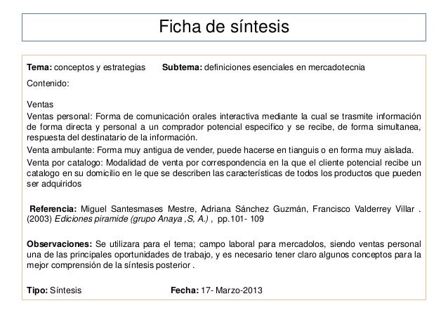 Ficha de sintesis