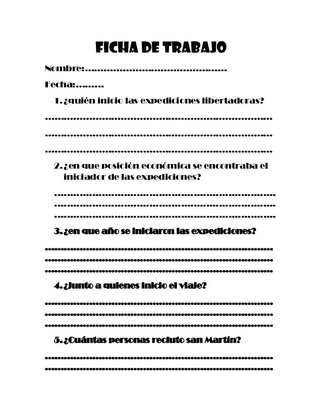 Una Ficha De Trabajo Una Ficha De Trabajo