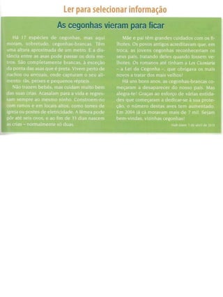 Fábula "A raposa e a cegonha"- Ficha de trabalho